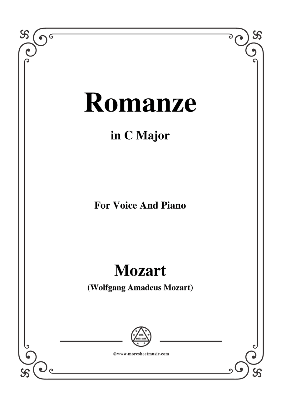 Mozart-Romanze,in C Major,for Voice and Piano