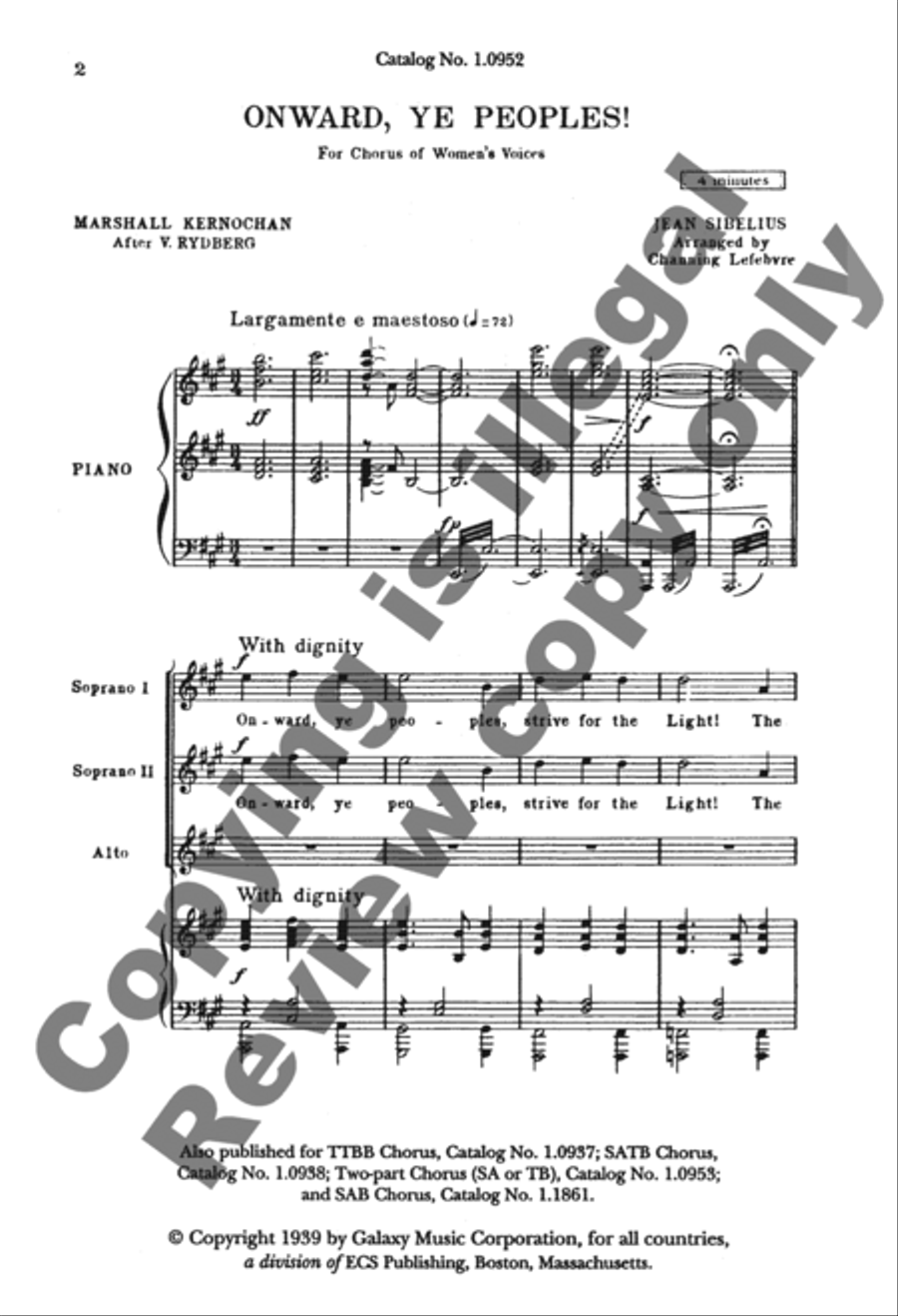 Onward, Ye Peoples! SSA scores gallery preview page 9