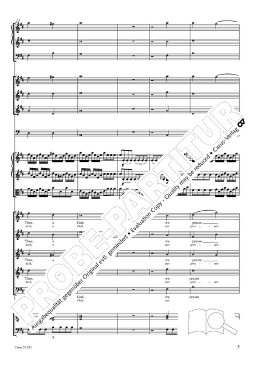Te Deum for the Victory of Dettingen SSATB scores gallery preview page 22