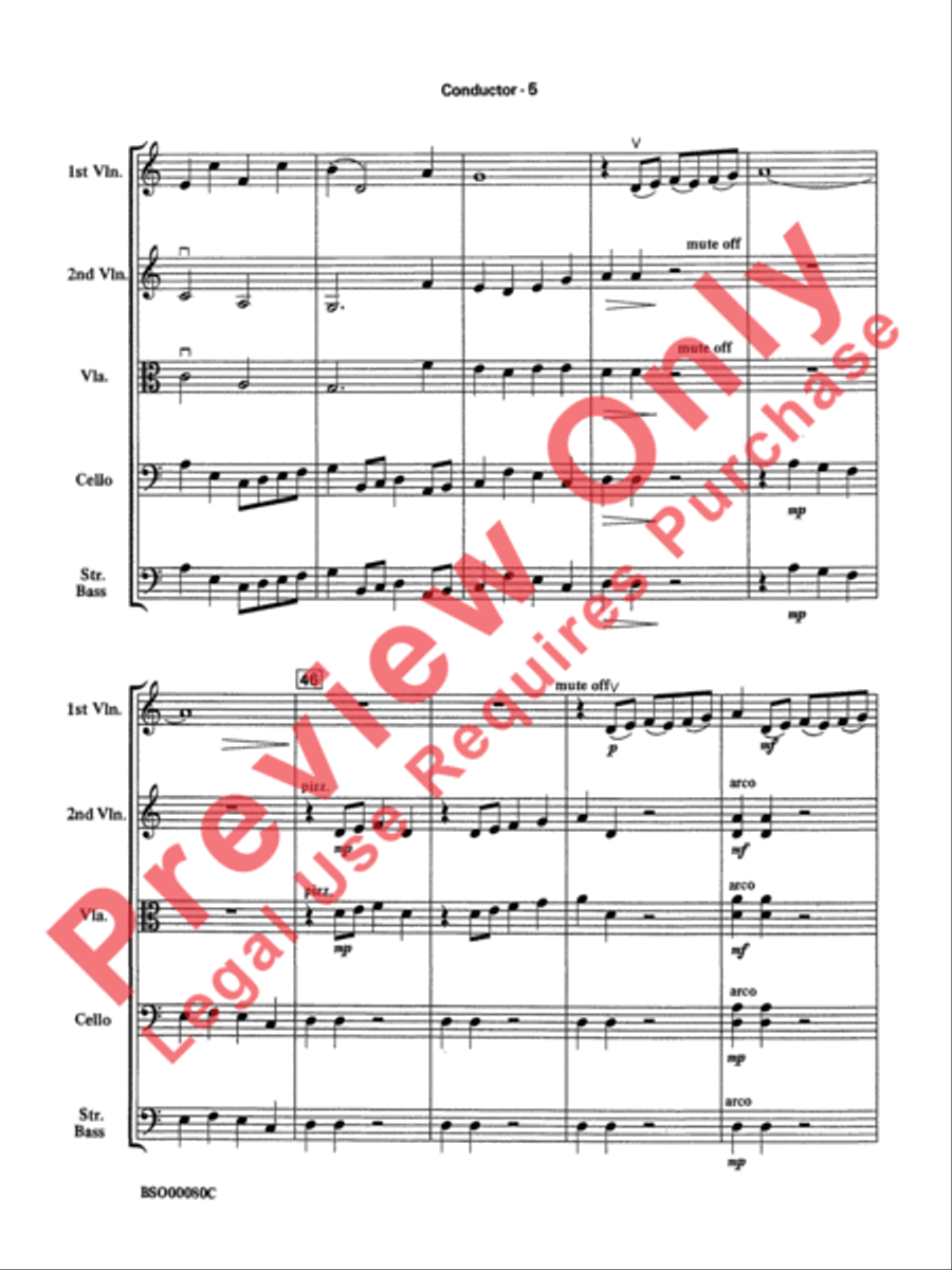 Fantasia for Strings String Orchestra scores gallery preview page 7