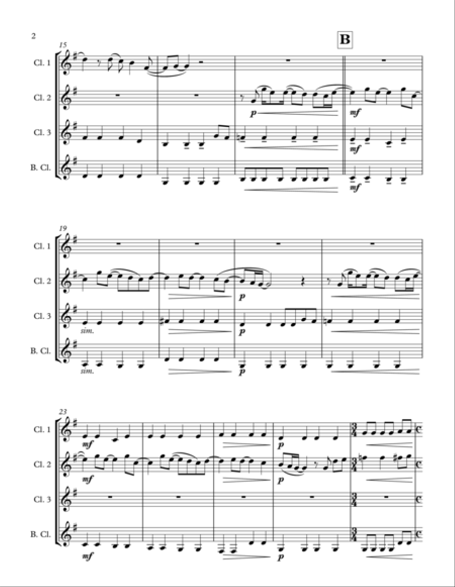 Hey Jude Hey Jude Woodwind Quartet scores gallery preview page 3