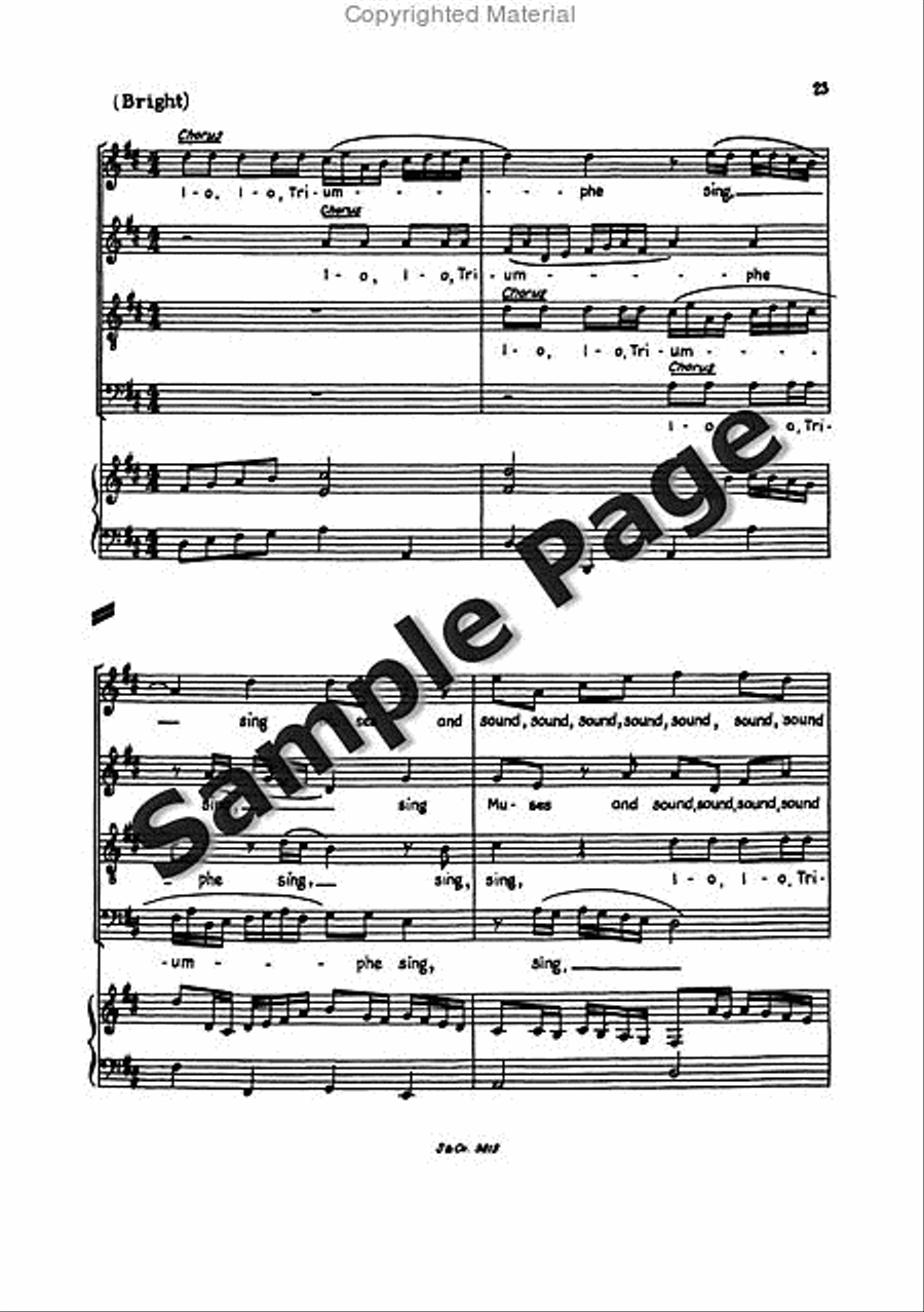 Blow Marriage Ode Full Score Mixed Choir scores gallery preview page 26