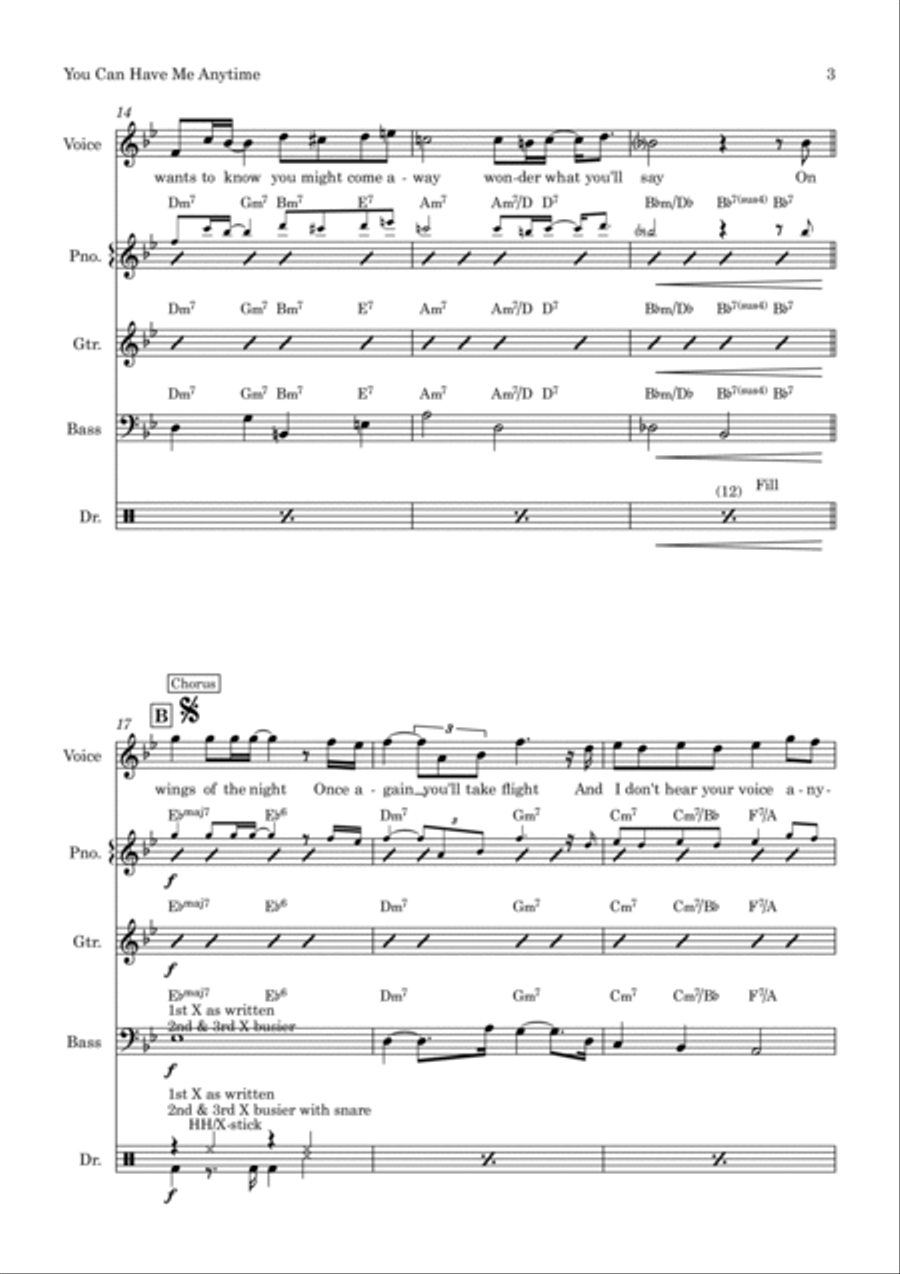 You Can Have Me Anytime Bass Guitar scores gallery preview page 3