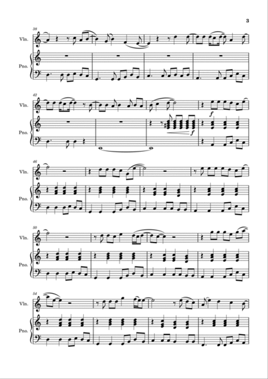 Flowers Violin Solo scores gallery preview page 3