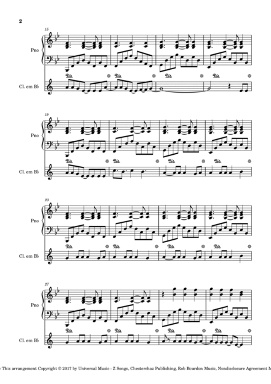Numb B-Flat Clarinet scores gallery preview page 2