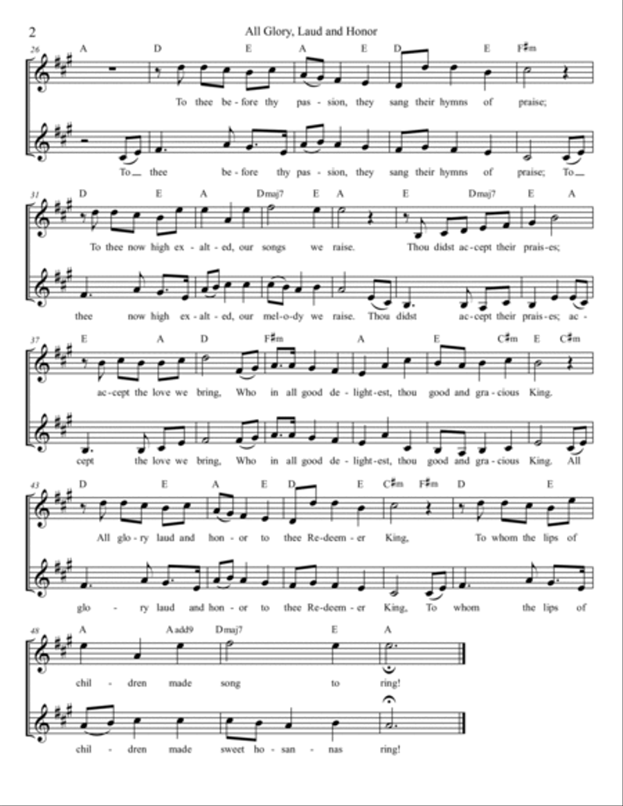 All Glory, Laud & Honor paired with Holst's Thaxted Ukulele scores gallery preview page 2