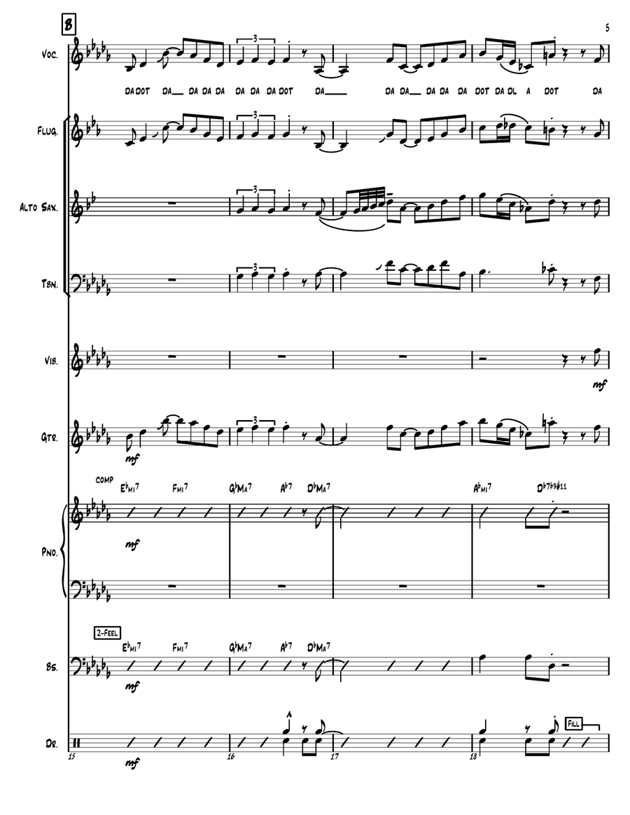 Boplicity (be Bop Lives) Large Ensemble scores gallery preview page 5