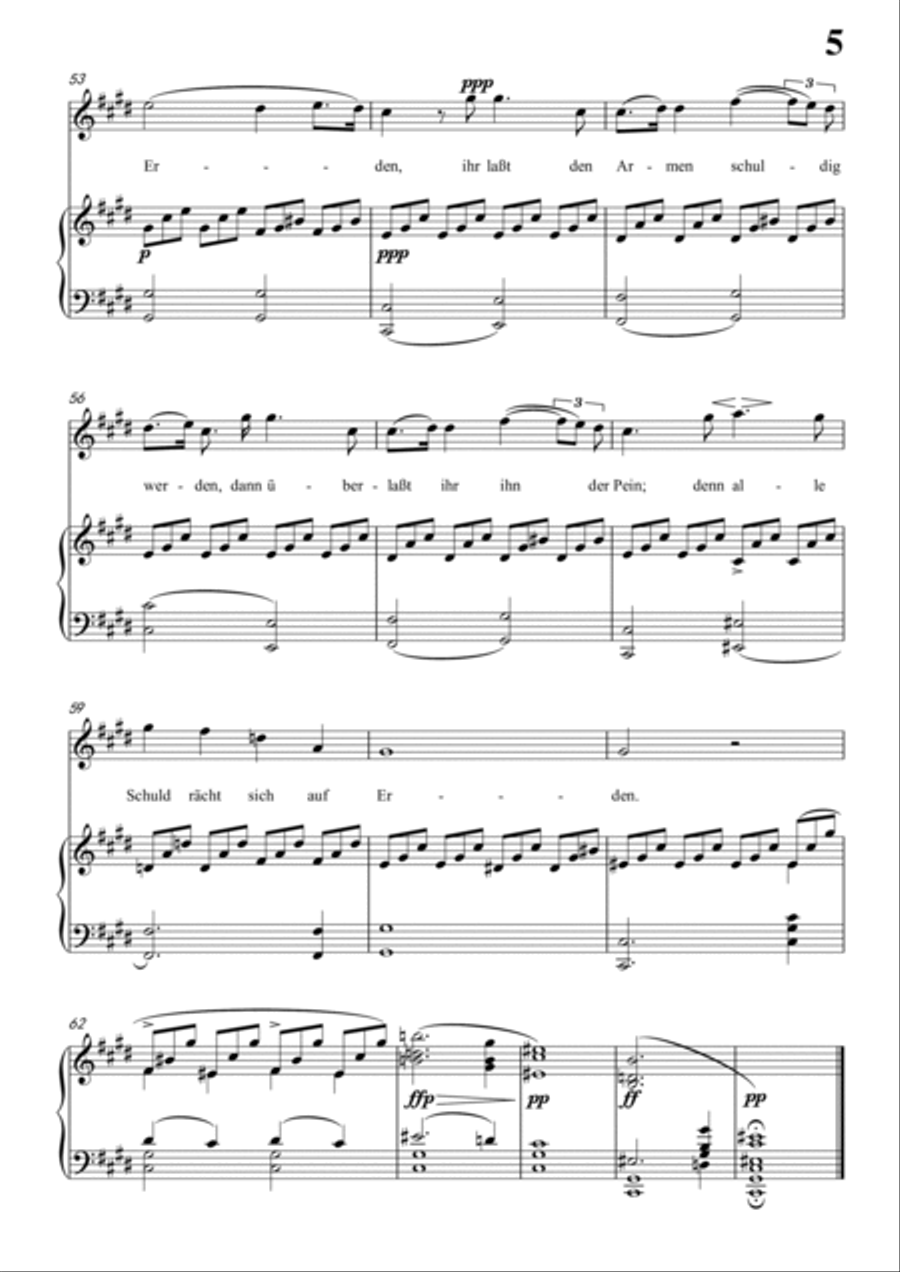 Schubert-Gesänge des Harfners,Op.12 No.2 in #C minor,for Vocal and Piano Voice scores gallery preview page 6