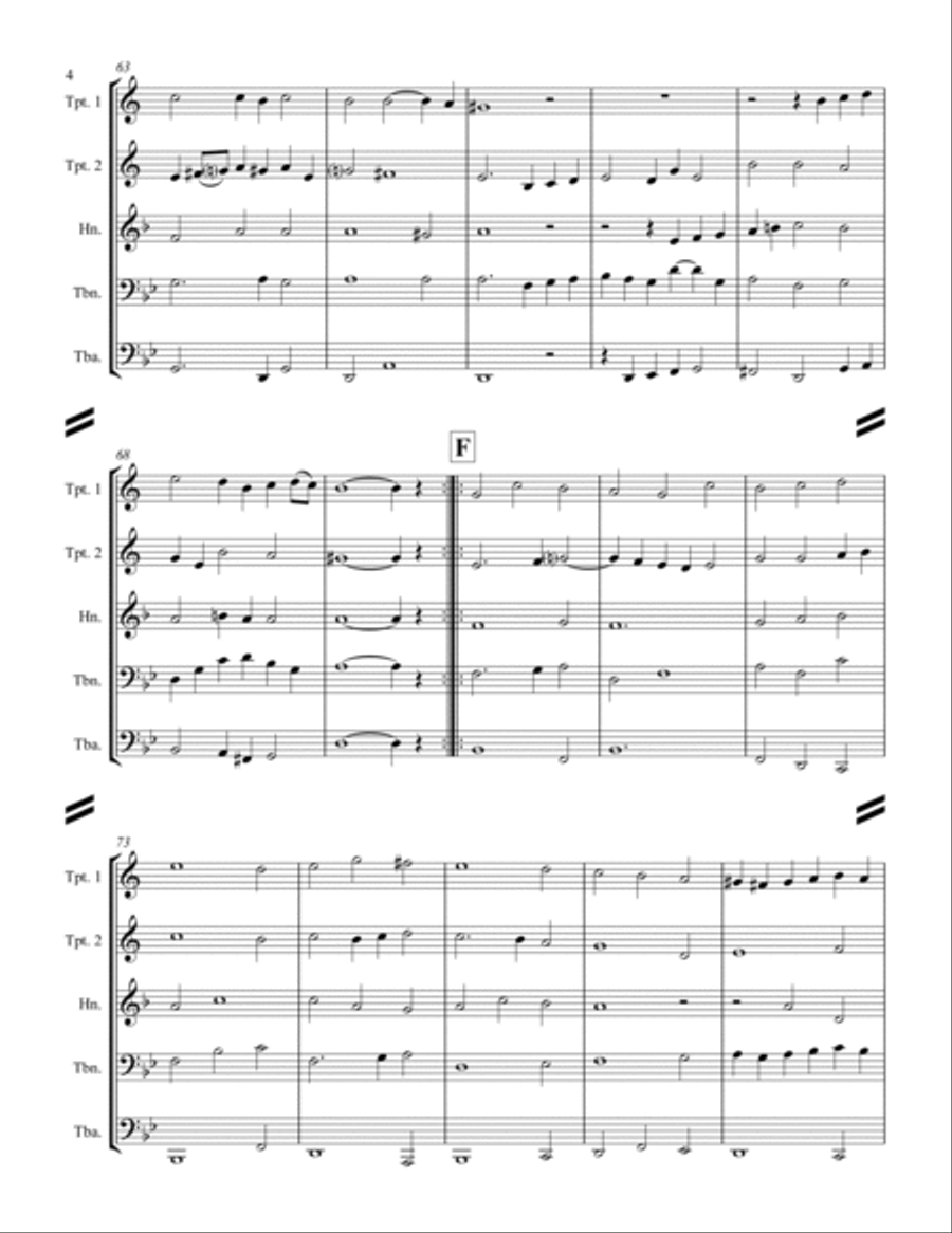 Holborne - 10 Pavans and Galliards (for Brass Quintet) Brass Quintet scores gallery preview page 5