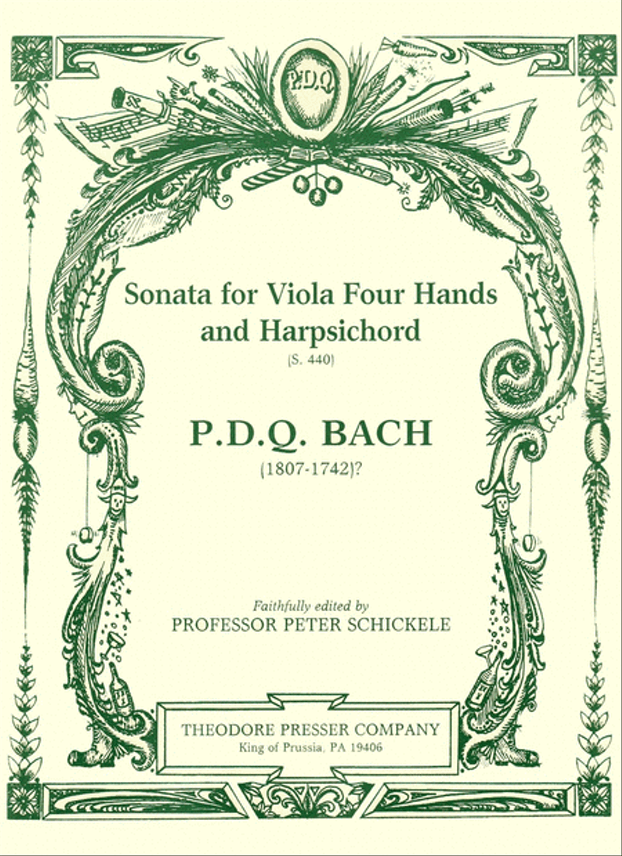 Sonata for Viola Four Hands and Harpsichord Chamber Music scores gallery preview page 1