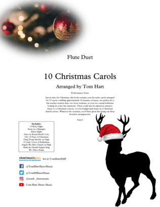 10 Christmas Carols for Flute Duet