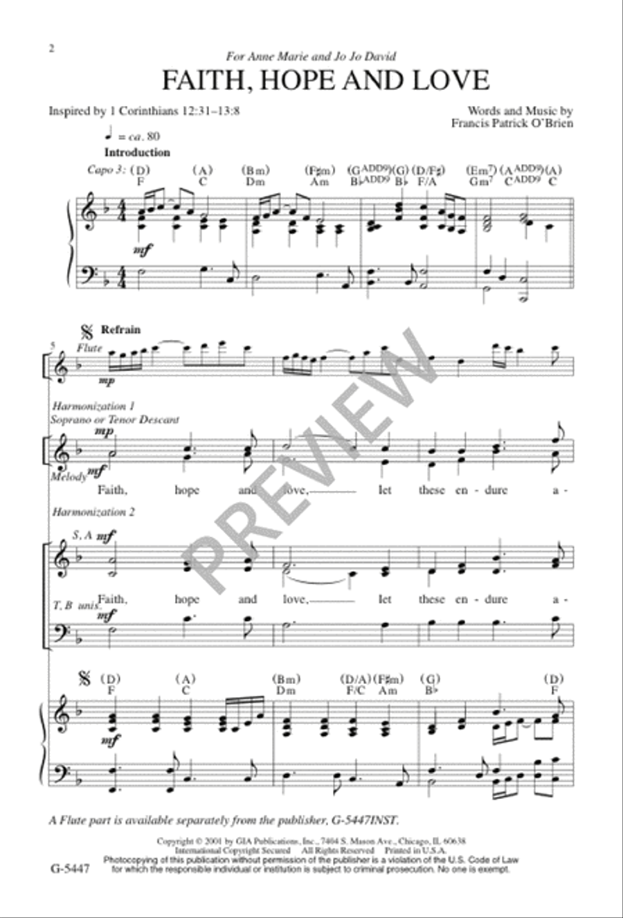 Faith, Hope and Love Faith, Hope and Love 3-Part scores gallery preview page 3