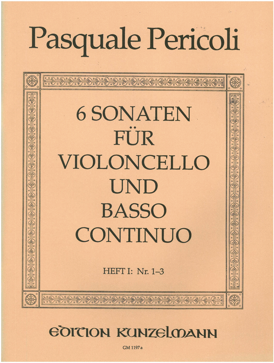 6 Sonatas for cello 6 Sonatas for cello Piano scores gallery preview page 1