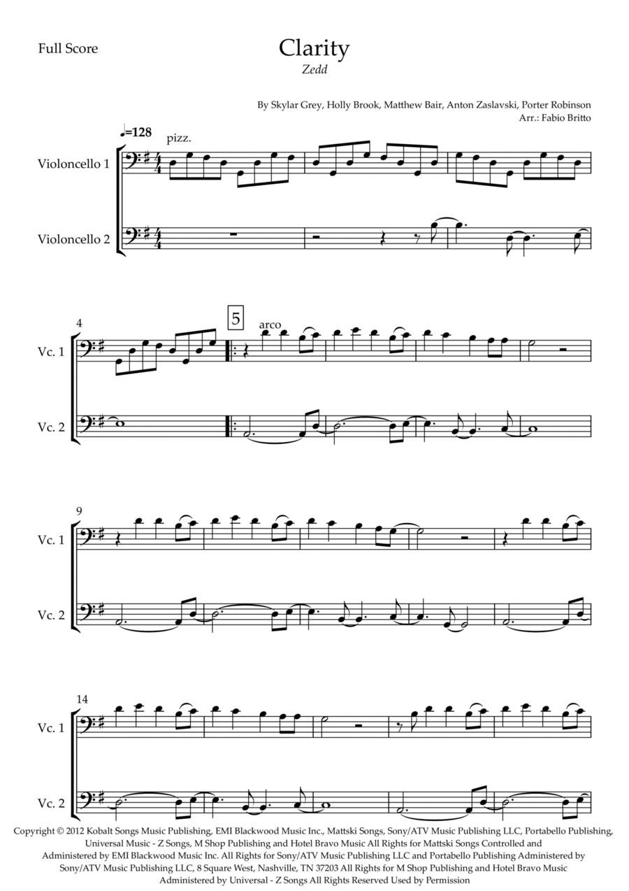 Clarity Clarity String Duet scores gallery preview page 1