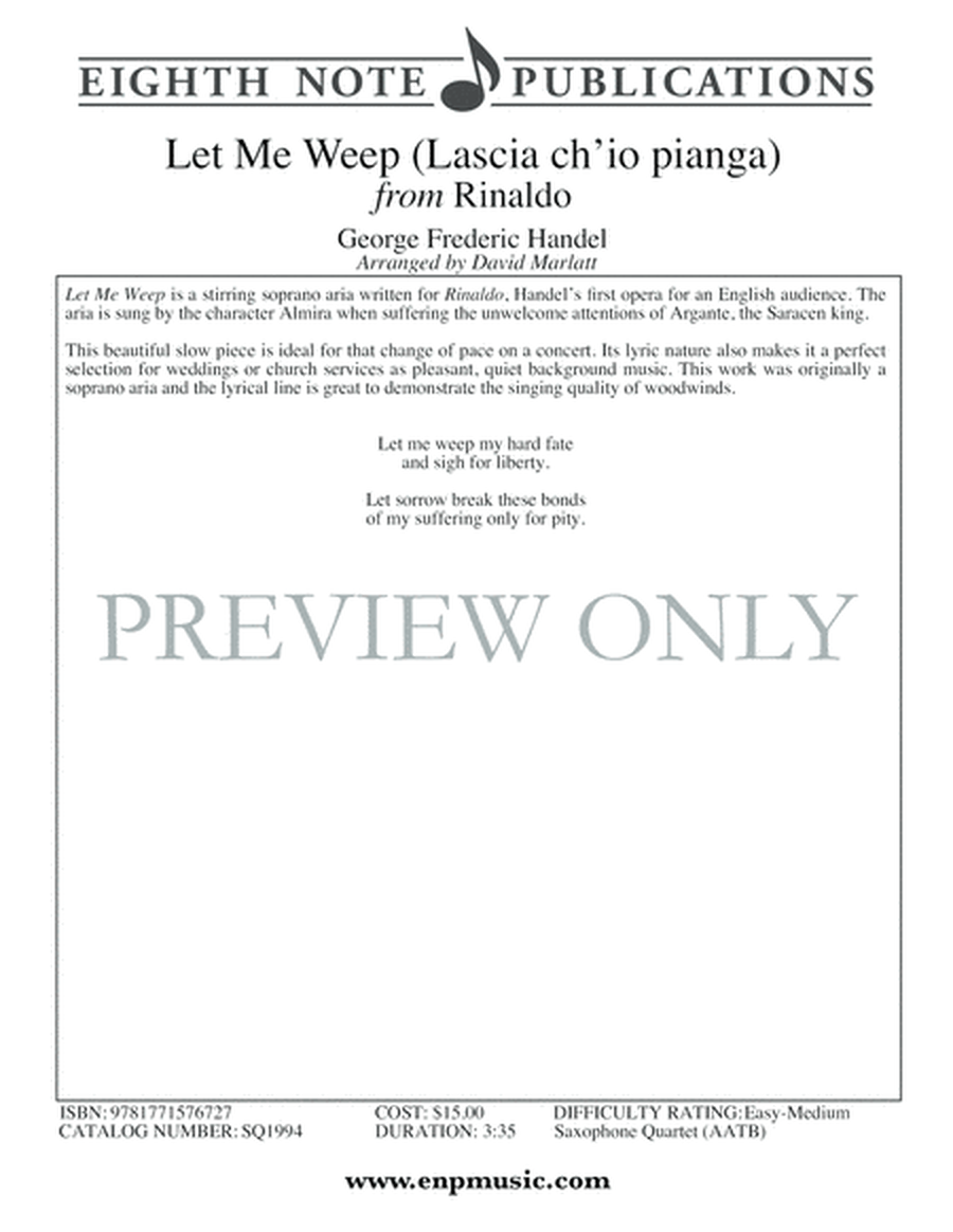 Let Me Weep (Lascia ch'io pianga) image number null