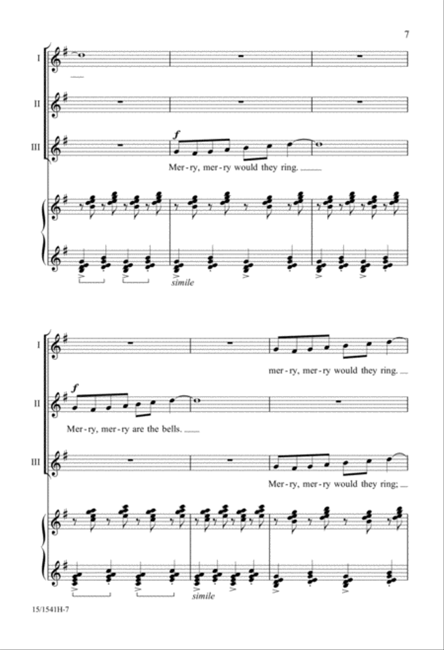 Merry Are the Bells 3-Part scores gallery preview page 7