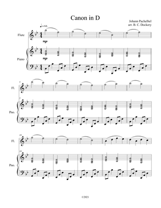 Canon in D for Flute and Piano