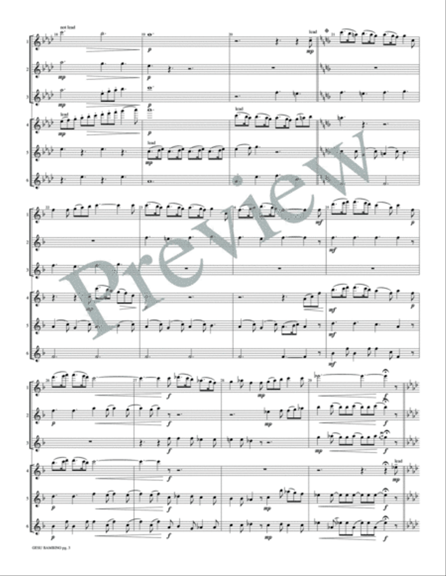 Gesu Bambino Gesu Bambino Small Ensemble scores gallery preview page 5