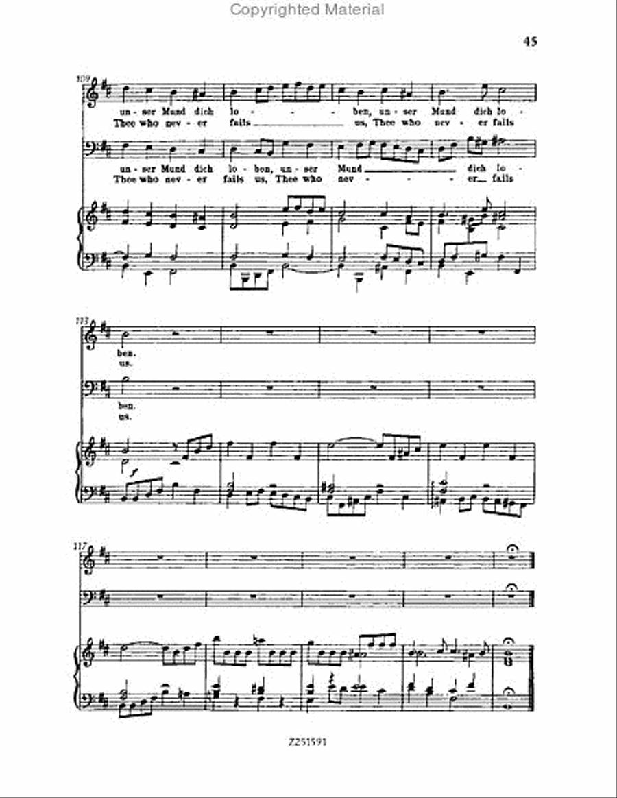 Gott, der Herr, ist Sonn' und Schild, BWV 79 Choir scores gallery preview page 45