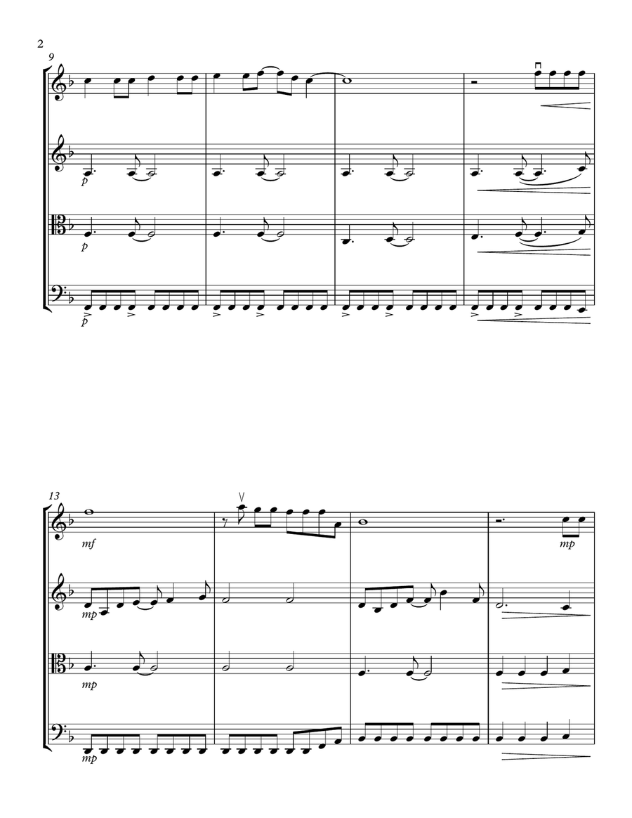 The Best (simply The Best) String Quartet scores gallery preview page 2