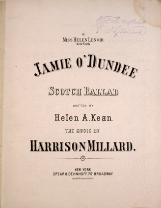 Jamie O'Dundee. Scotch Ballad
