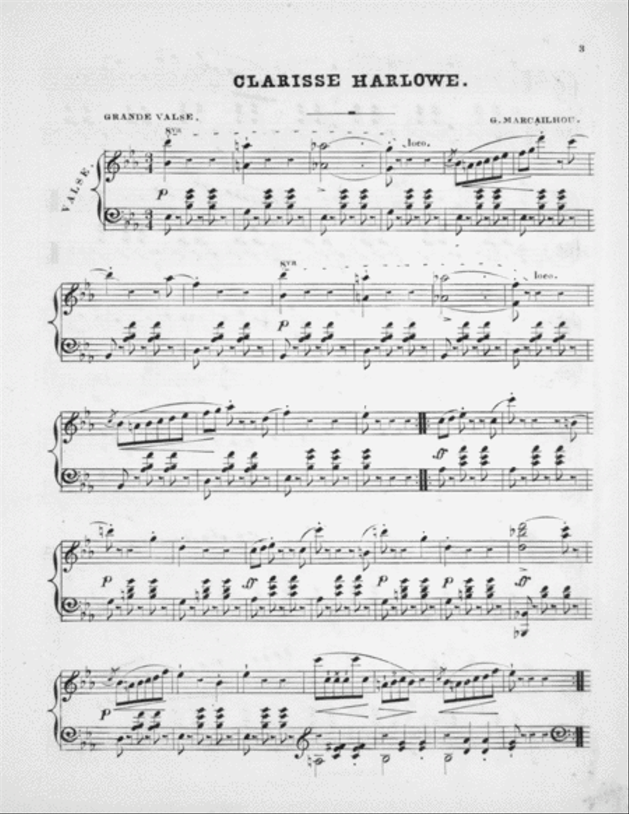 Clarisse Harlowe. Grande Valse Pour Le Piano Piano Solo scores gallery preview page 2