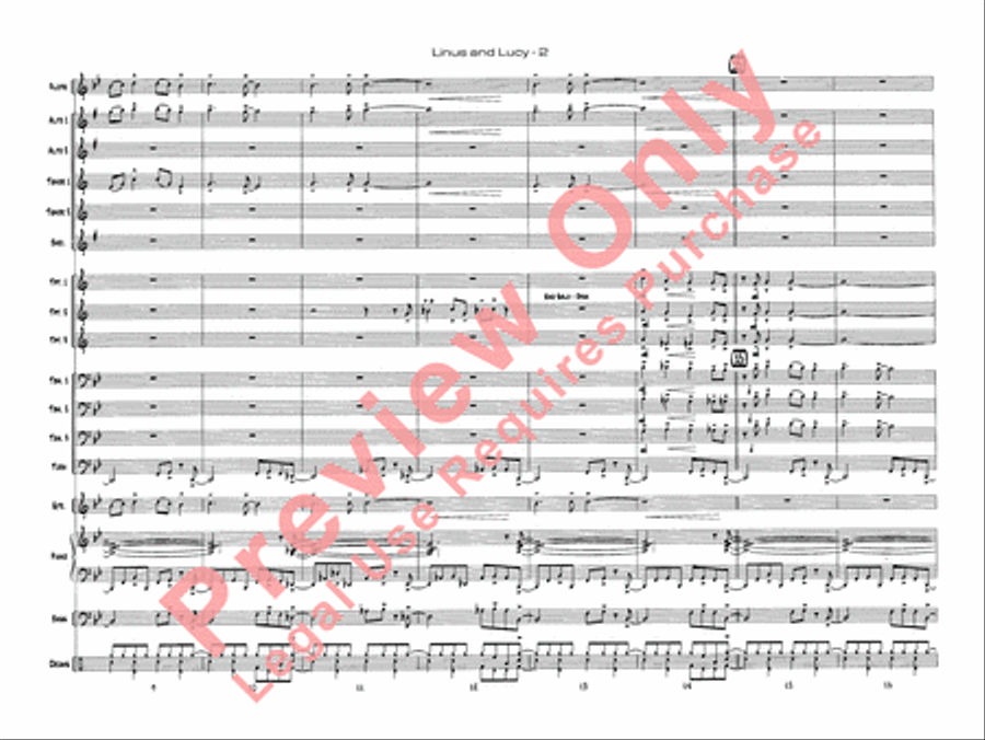 Linus and Lucy Jazz Ensemble scores gallery preview page 4