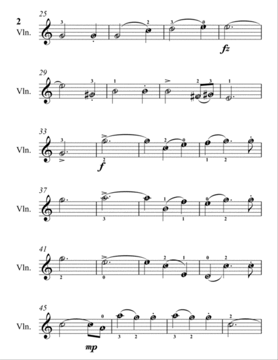 Wine Women and Song Opus 333 Easy Violin Sheet Music Violin Solo scores gallery preview page 3