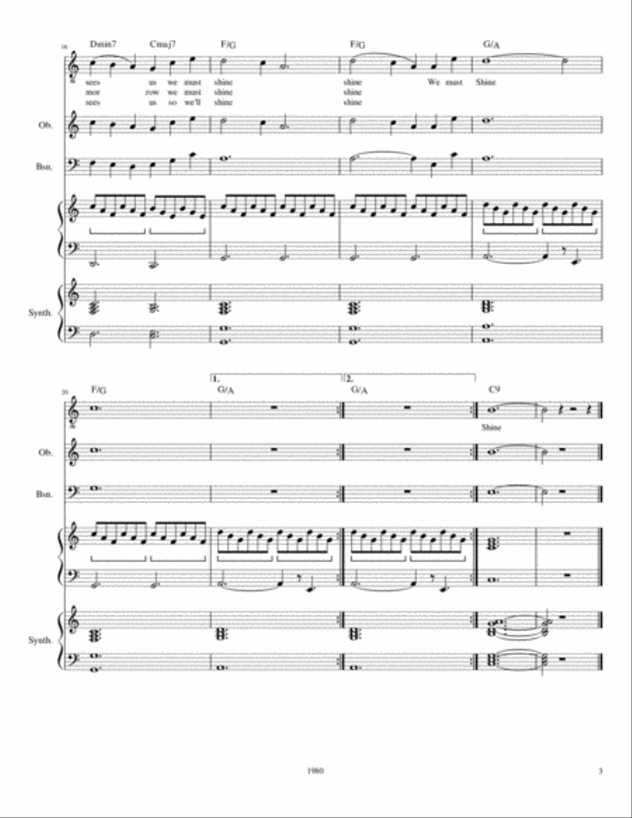 Jesus Bids Us Shine Unison Choir scores gallery preview page 3