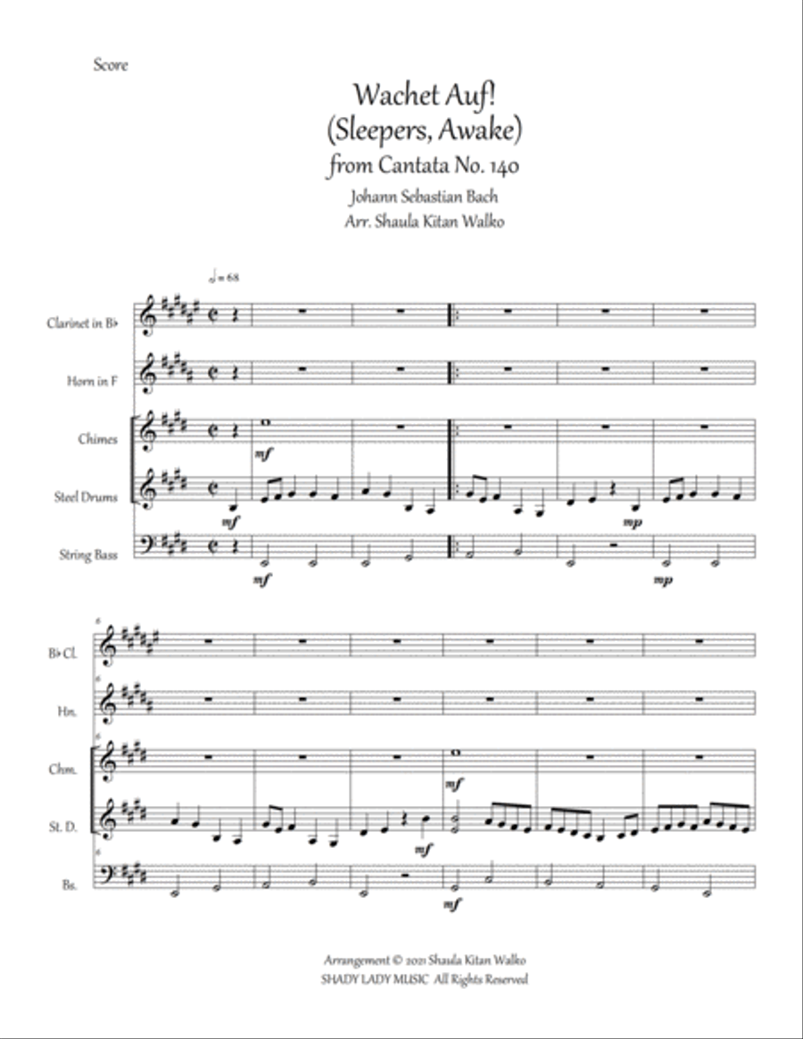 Sleepers, Awake Small Ensemble scores gallery preview page 2