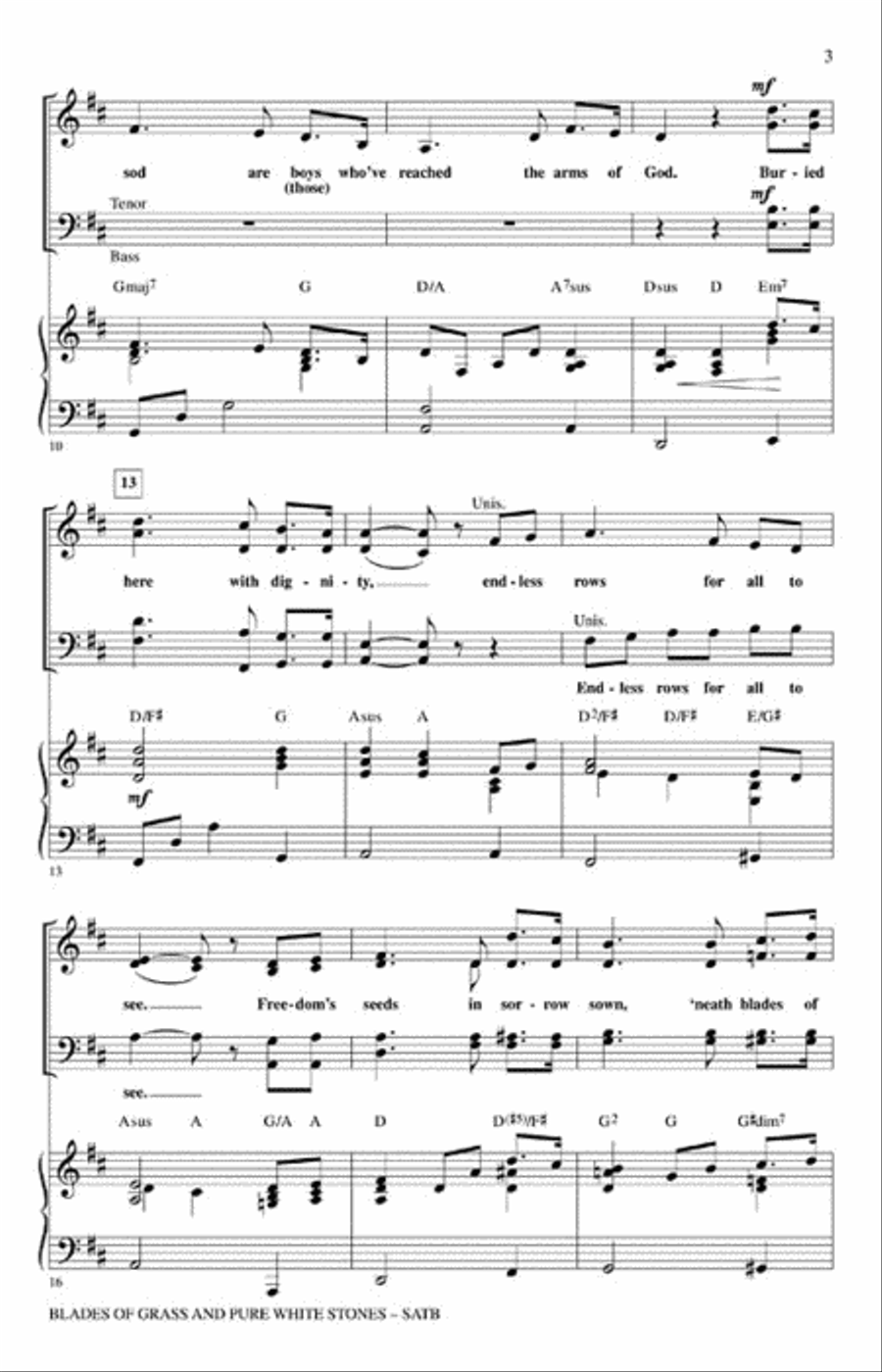 Blades of Grass and Pure White Stones Choir scores gallery preview page 3