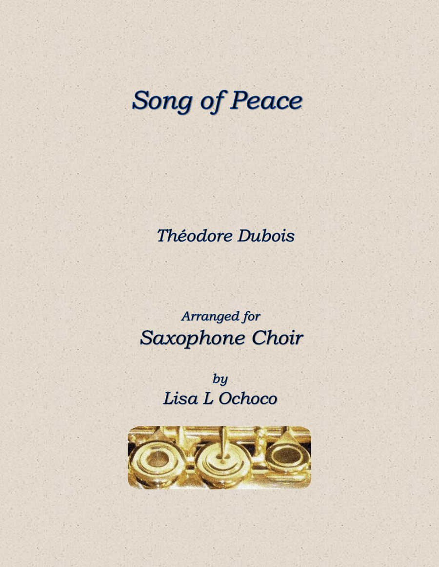 Song of Peace for Saxophone Choir Woodwind Ensemble scores gallery preview page 1
