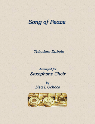 Book cover for Song of Peace for Saxophone Choir