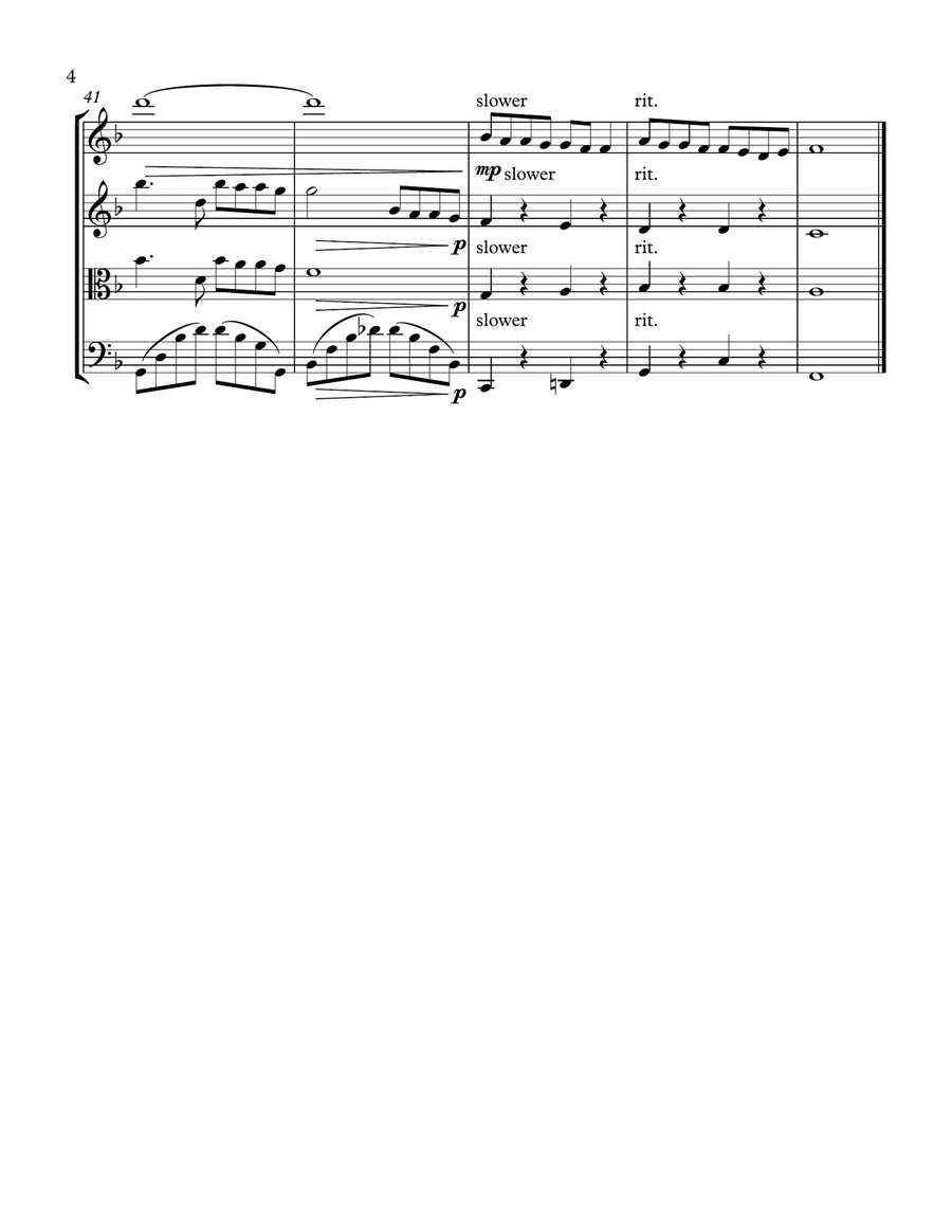 Strangers In The Night String Quartet scores gallery preview page 4