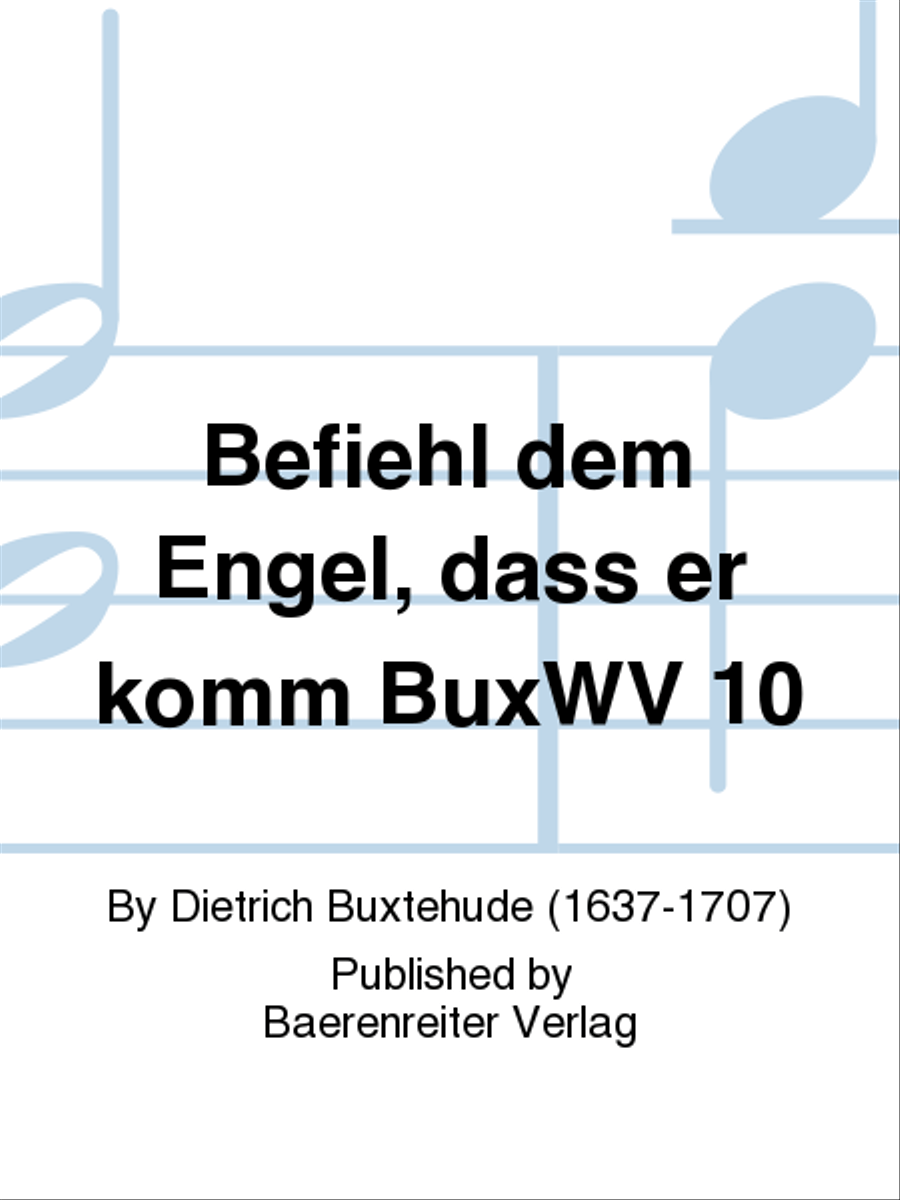 Befiehl dem Engel, dass er komm BuxWV 10 Viola da Gamba scores gallery preview page 1