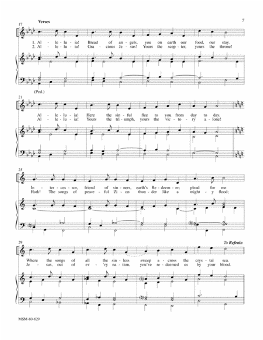 Alleluia! We Sing a Song of Thankful Praise 4-Part scores gallery preview page 2