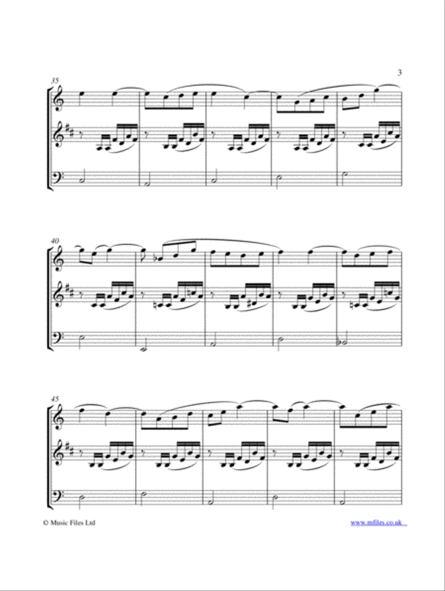 Gabriel Faure's Dolly Suite: No.1 Berceuse for Woodwind Trio Woodwind Trio scores gallery preview page 3