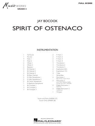 Book cover for Spirit Of Ostenaco - Conductor Score (Full Score)