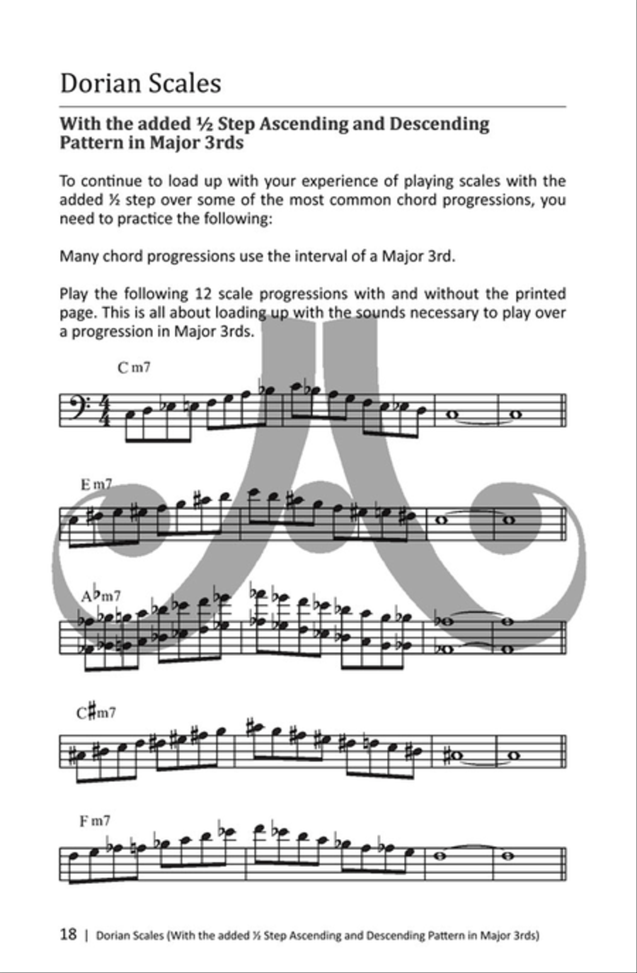 Bebop Scales: Jazz Scales And Patterns In All 12 Keys- Bass Clef Bass Clef Instrument scores gallery preview page 6