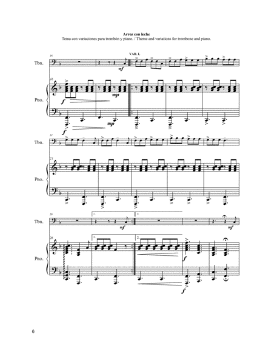 My New Trombone Volume 1: Arroz Con Leche Theme and Variations
