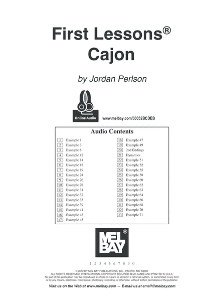 First Lessons Cajon image number null