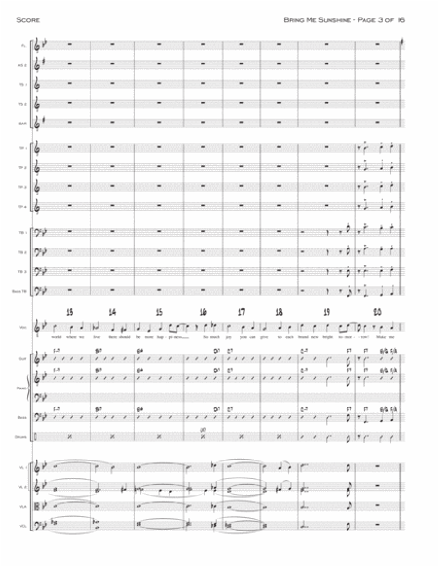 Bring Me Sunshine Bring Me Sunshine Jazz Ensemble scores gallery preview page 3