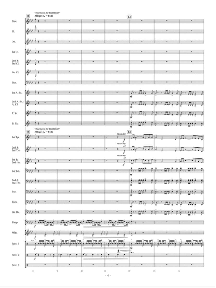 Legend of the Ancient Hero Concert Band scores gallery preview page 3