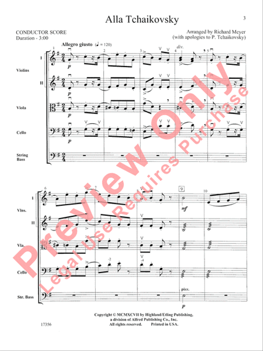Alla Tchaikovsky String Orchestra scores gallery preview page 4