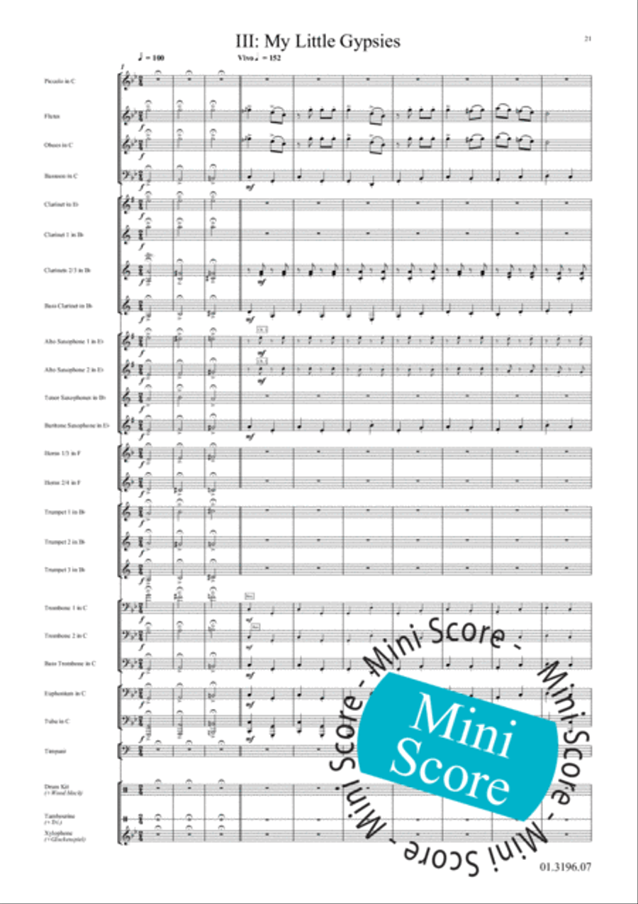 Three Russian Folk Songs Concert Band scores gallery preview page 25