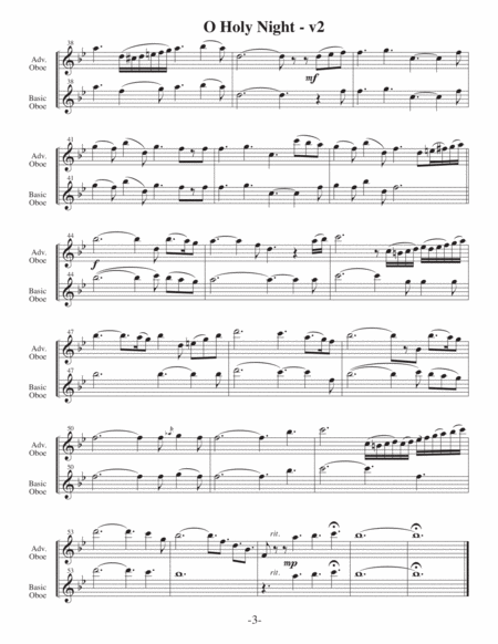 O Holy Night-v2 (Arrangements Level 3-5 for OBOE + Written Acc) image number null