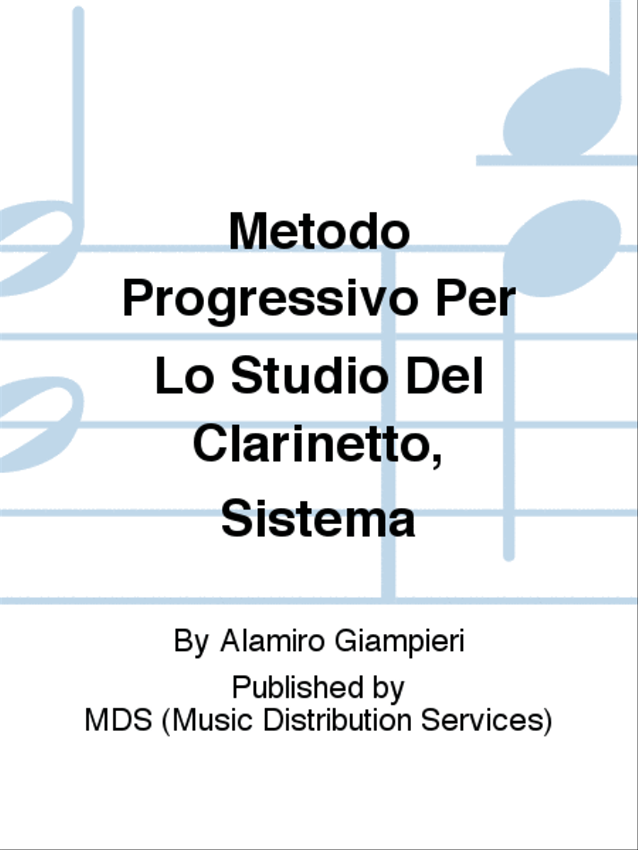 Metodo Progressivo Per Lo Studio Del Clarinetto, Sistema B-Flat Clarinet scores gallery preview page 1