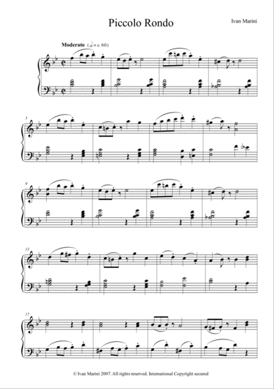 PICCOLO RONDO for solo piano image number null