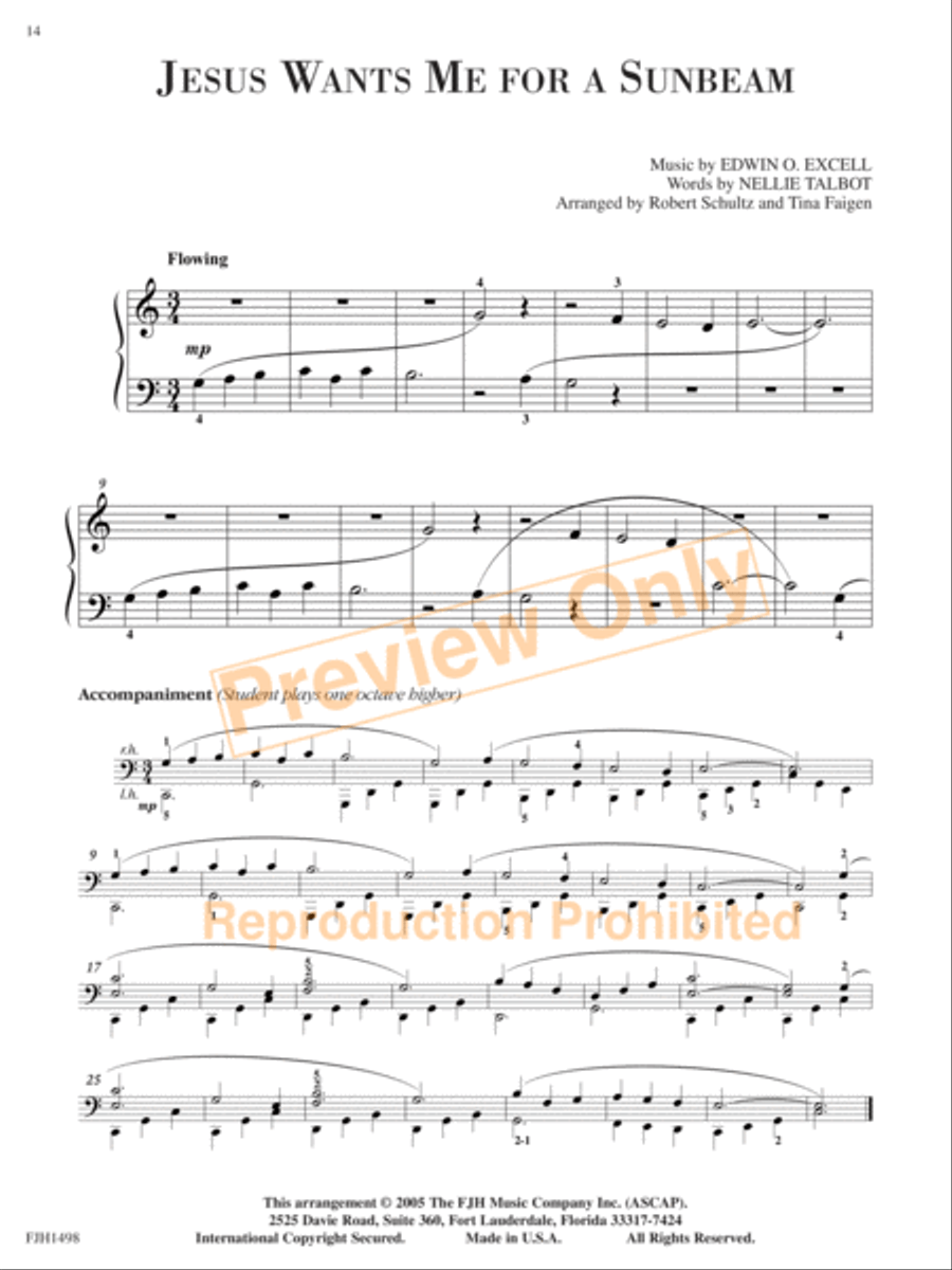 The Five-Finger Piano Books -- Children's Hymns Easy Piano scores gallery preview page 2