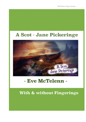 Book cover for A Scot By Jane Pickeringe - intermediate & 34 String Harp | McTelenn Harp Center